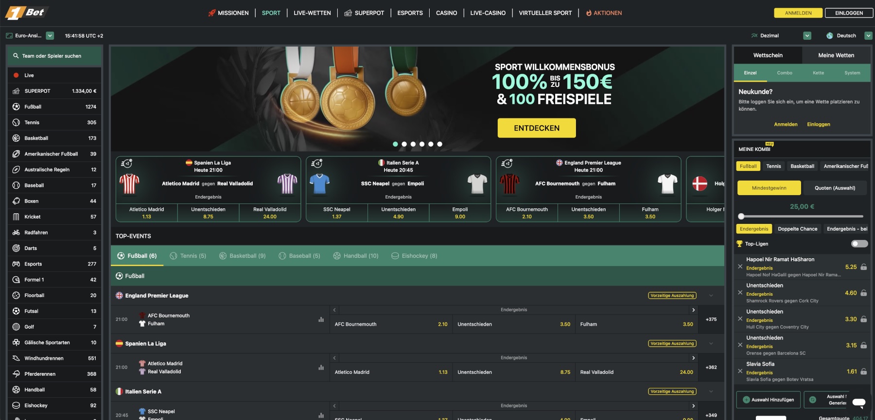 1Bet Screenshot 1